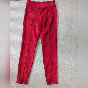 NWT Red Suede Like Tribal Pull On Pants